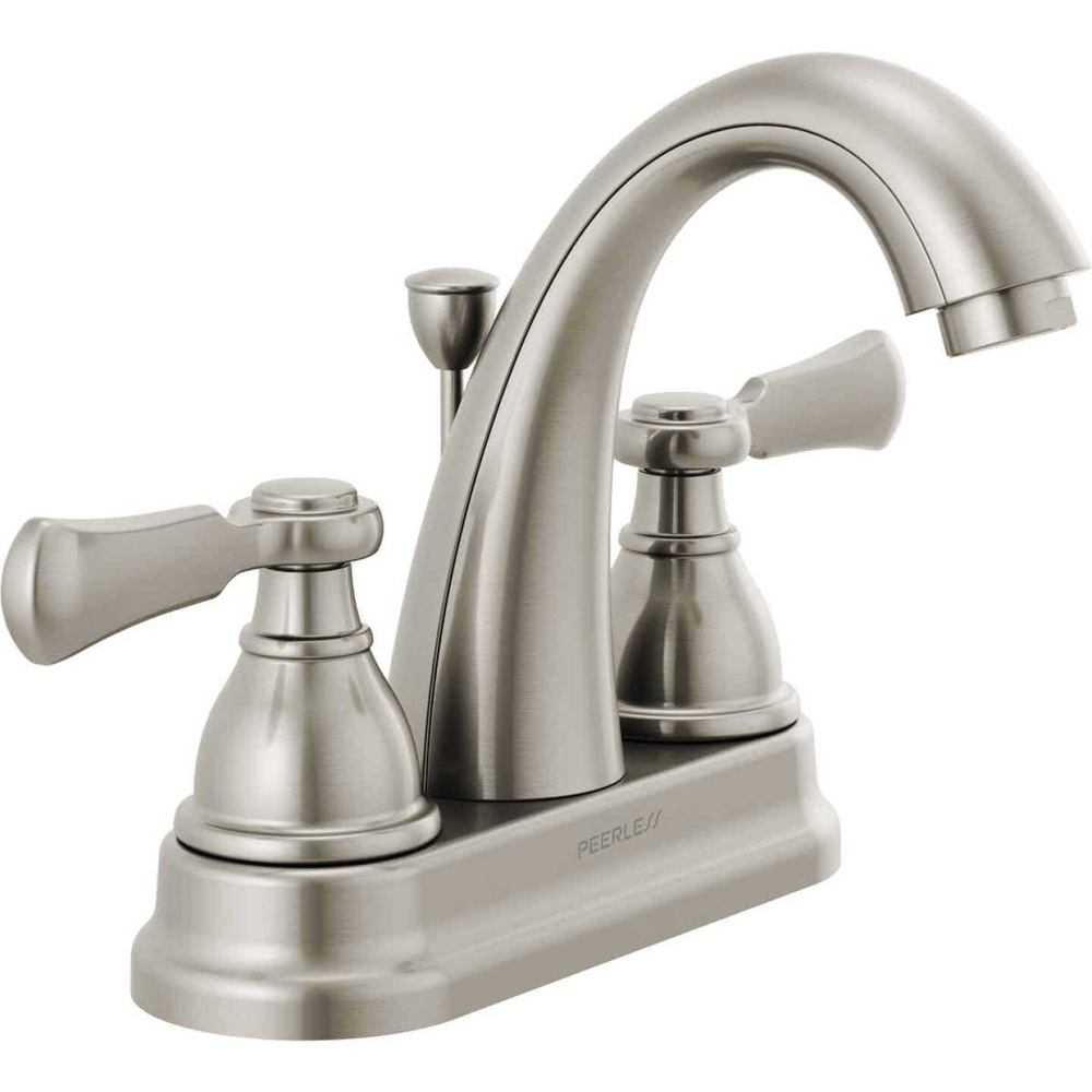 APII MAF-8220GP SDBL ステンレスフレット打ち替え済 美品 Peerless Elmhurst Brushed Nickel Dual Handle Lever 4 In. Centerset
